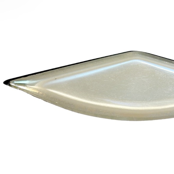 Vintage Shiny Pearlized Diamond Shaped Brooch Pin White Black Border 80s Classy - Picture 12 of 12